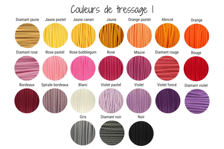 Echantillons Corde de tressage