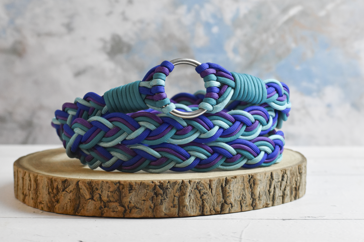 cordelette tressée bleu et violet cordelette tressée bleu et violet