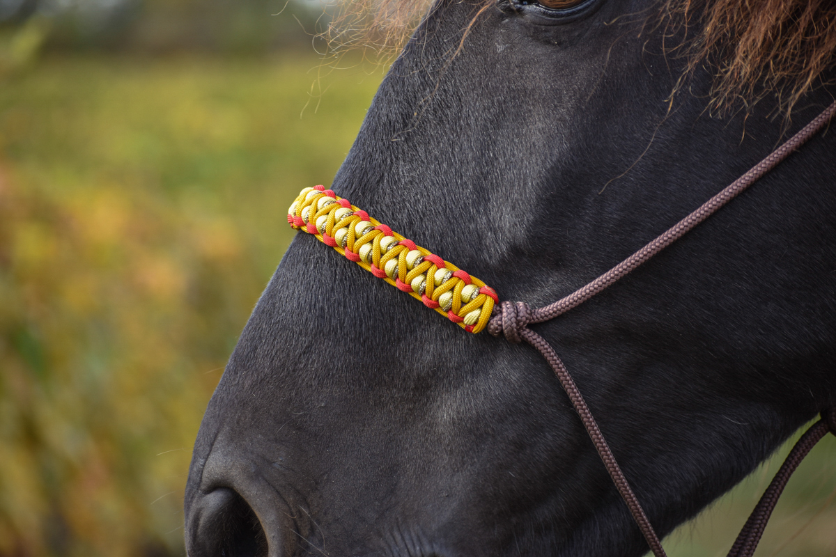 Licol En Corde Tressée Diamantée Weaver Leather | Taille Cheval Moyen, Poly 9.5mm, Design Monobloc