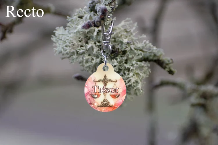 Médaille astrologique Balance pour chien et chevaux