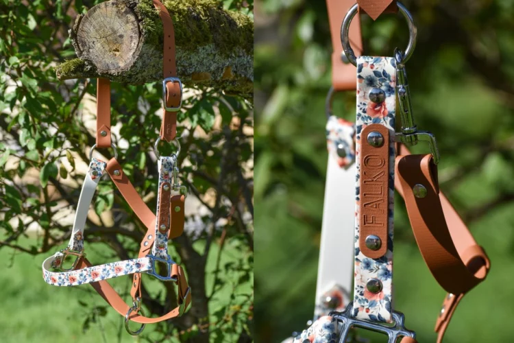 Taille Poney, Cob ou Cheval – Licol plat Marron clair – Collection Hiver