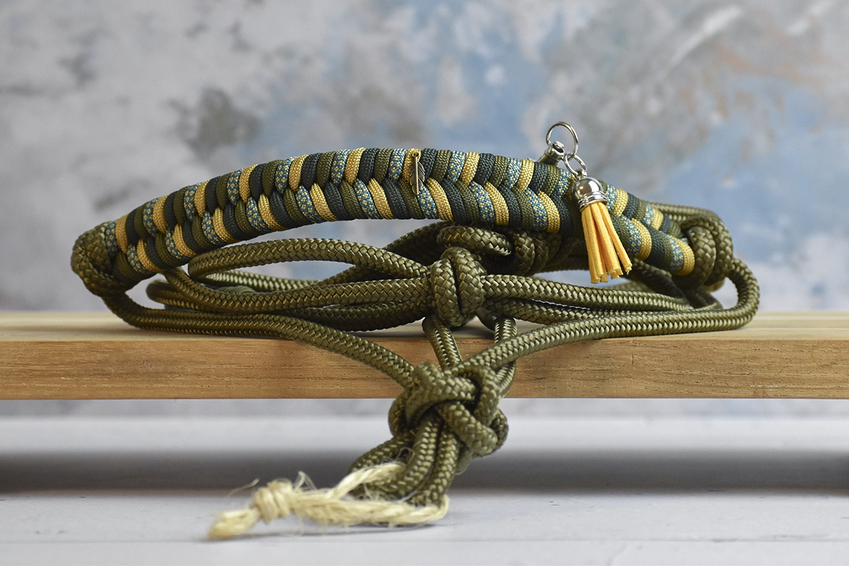 Licol en corde Vert militaire Licol en corde Vert militaire