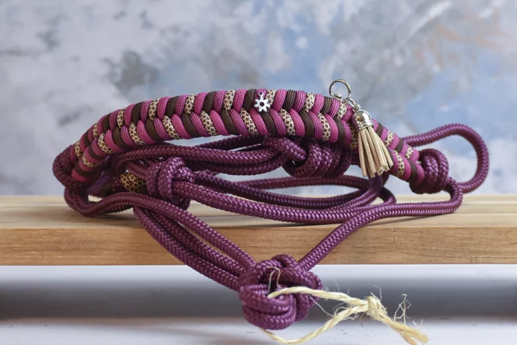 Licol en corde Aubergine – Gamme Camaïeu