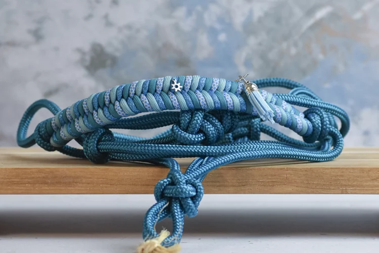 Licol en corde Bleu paon – Gamme Camaïeu