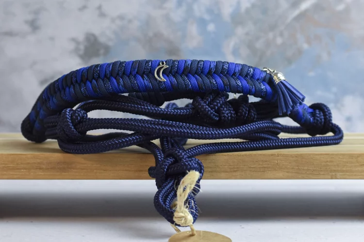 Licol en corde Bleu foncé – Gamme Camaïeu