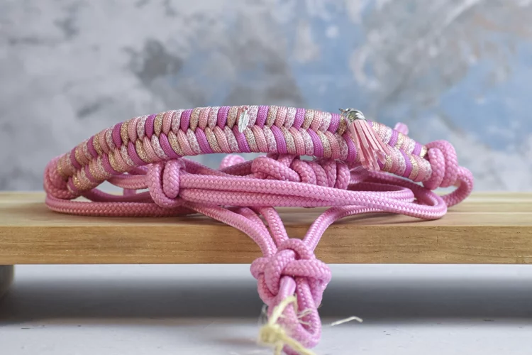 Licol en corde Rose pastel – Gamme Camaïeu