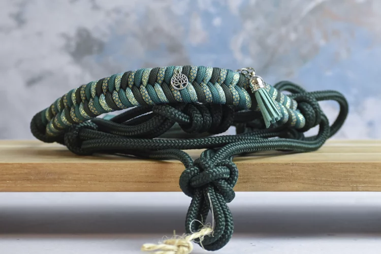 Licol en corde Vert foncé – Gamme Camaïeu