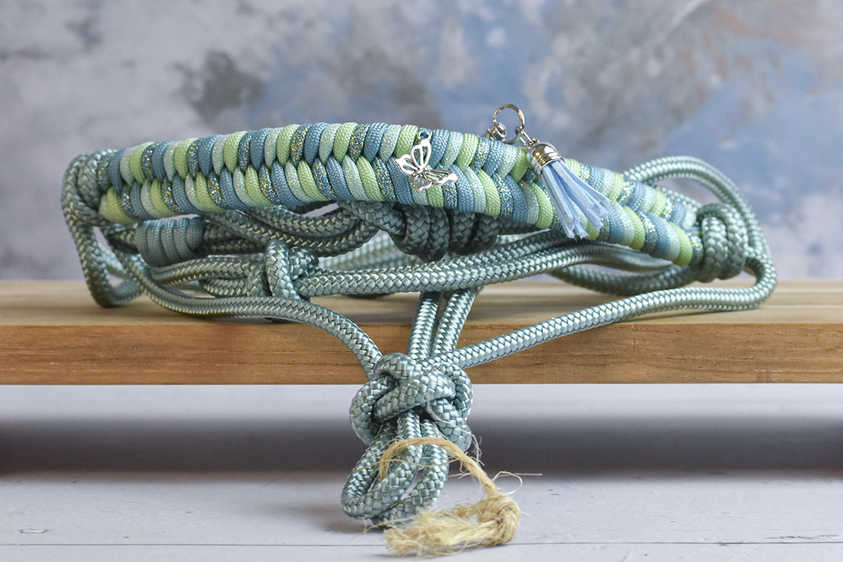 Licol en corde vert sauge Licol en corde vert sauge