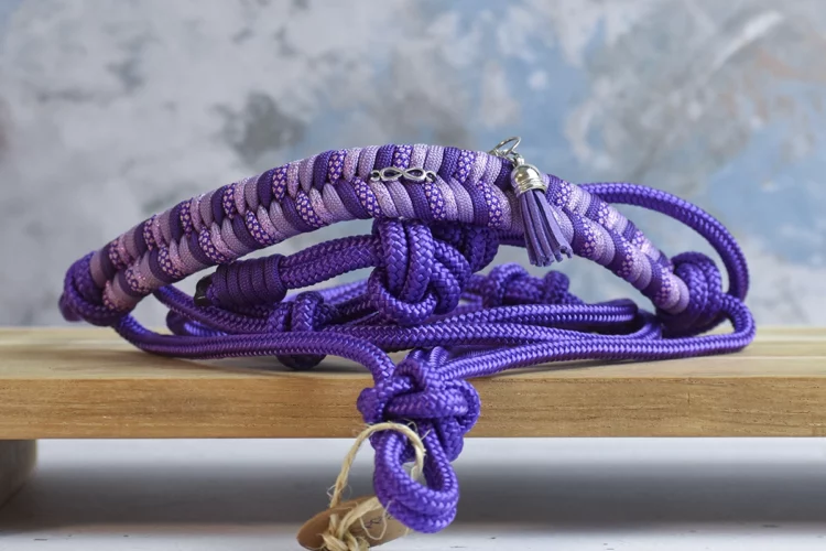 Licol en corde Violet foncé – Gamme Camaïeu