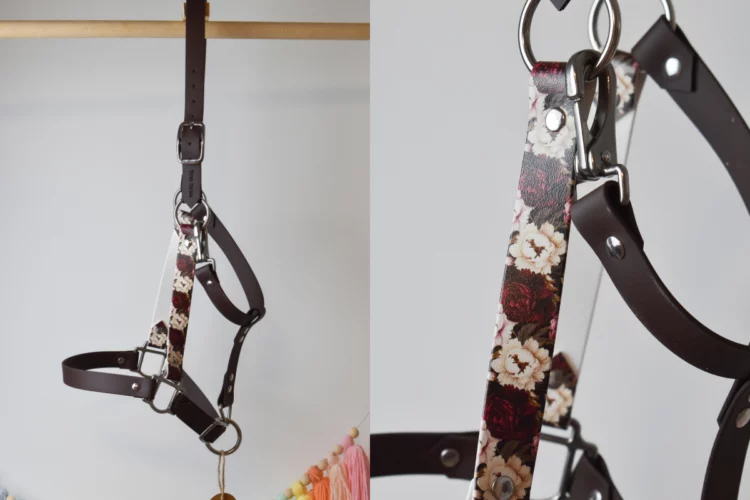 Licol Brun imprimé – Taille Cheval