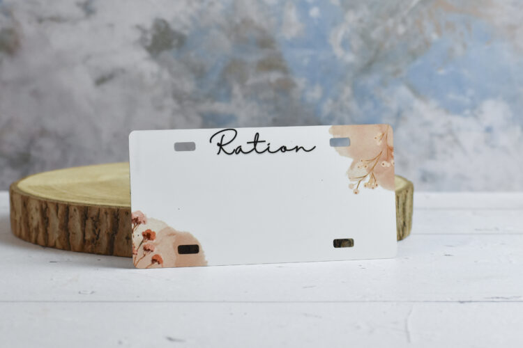 Plaque Ration – Fleurs Beige