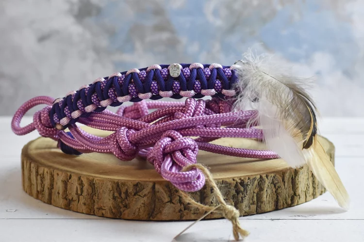 Licol en corde Mauve – Taille Mini-Shetland