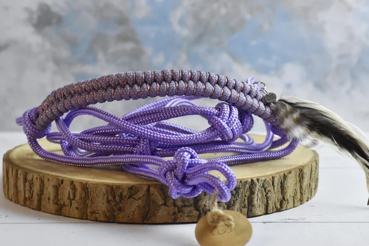 Licol en corde Violet – Taille Cob