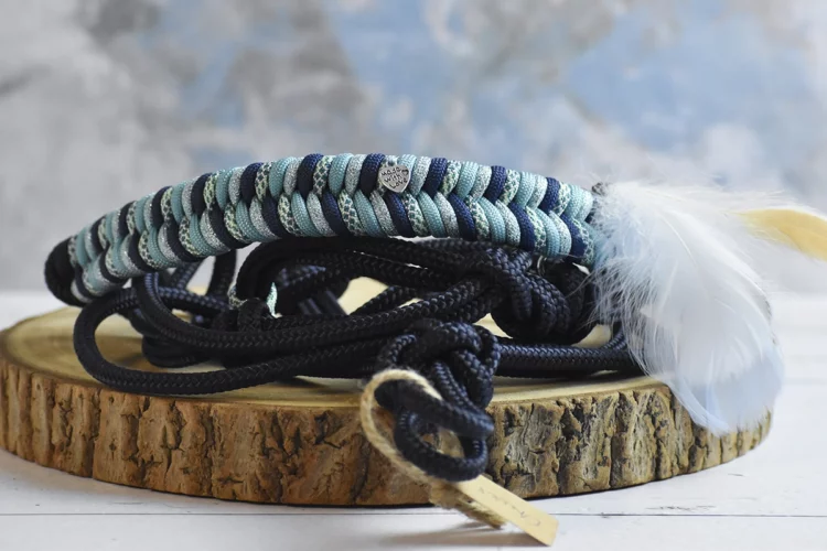 Licol en corde Bleu nuit – Taille Cheval