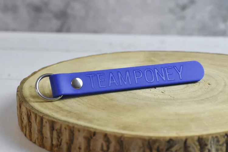 Porte clé “Team Poney” Bleu