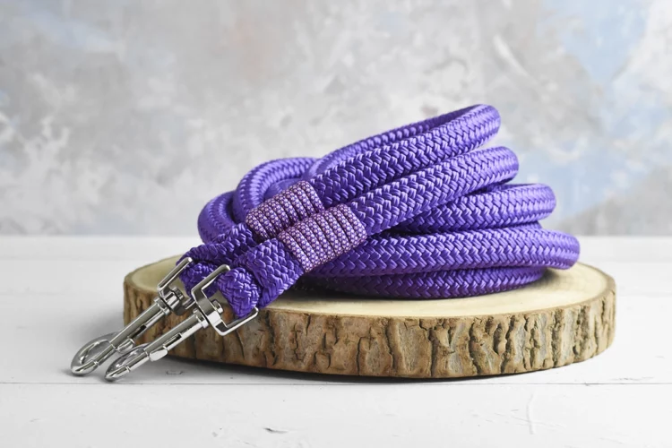 Rênes en corde Violet foncé 3m