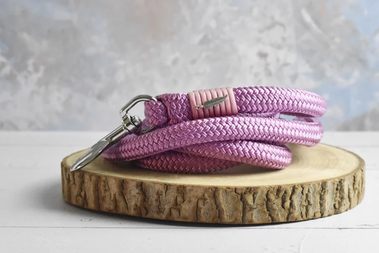 Longe d’attache 2m Mauve pastel