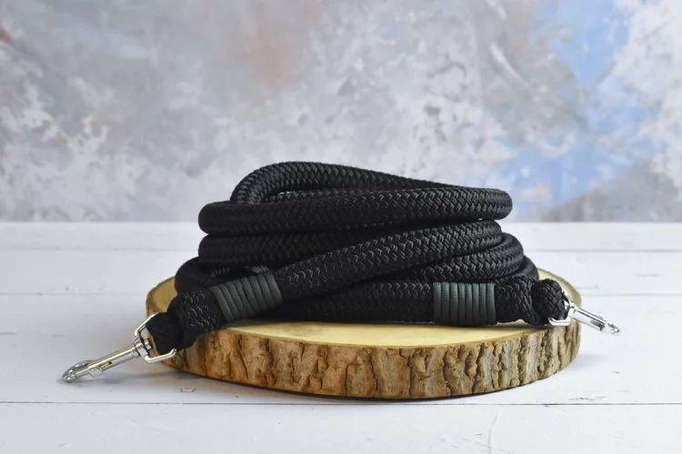 Rênes en corde noir – Taille COB 2m60