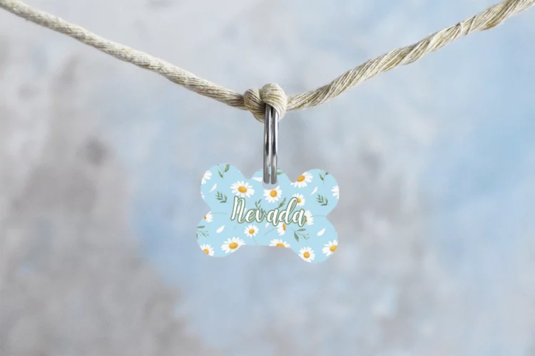 Médaille pour chien marguerites