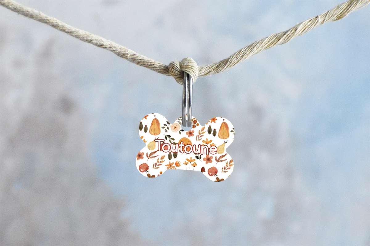 médaille pour chien en forme d'os automne médaille pour chien en forme d'os automne