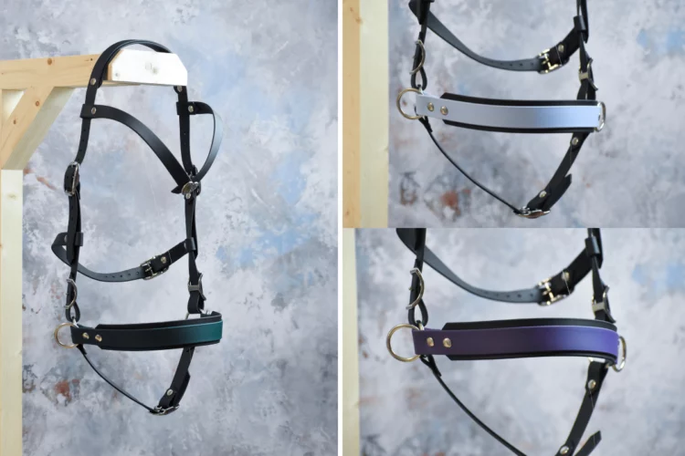 Sidepull noir – Taille Cheval – Muserolle au choix